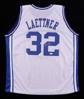 Christian Laettner Signed Duke Blue Devils Jersey (JSA COA) 3rd Overall Pk  1992
