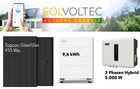 Solaranlage Komplettpaket 5 kW mit Speicher 9,6 kWh, 12 Modul Topcon 420Wp