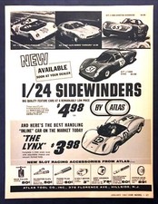 1967 Atlas 1/24 Sidewinders 6-Volt Eacing Model Cars photo vintage print ad