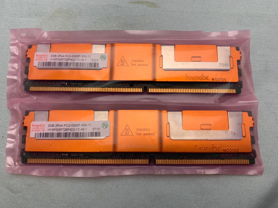 ✅ Hynix 4GB 2x2GB PC2-5300F Ram HYMP525F72BP4D2-Y5 Apple XServe Mac Pro  DDR2 - Image 2 of 3