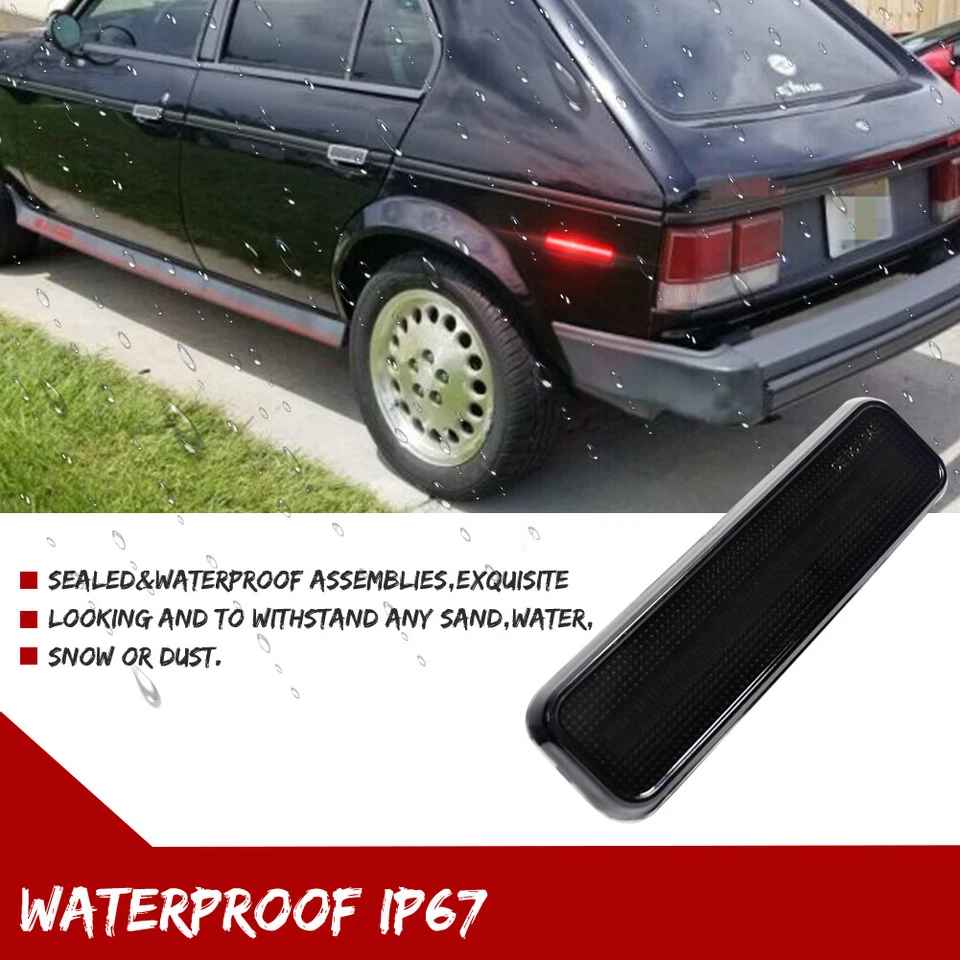2x Luces de señalización laterales traseras LED ahumadas para camioneta Dodge D150 D250 D350 W150 W250 Foto 4 de 4