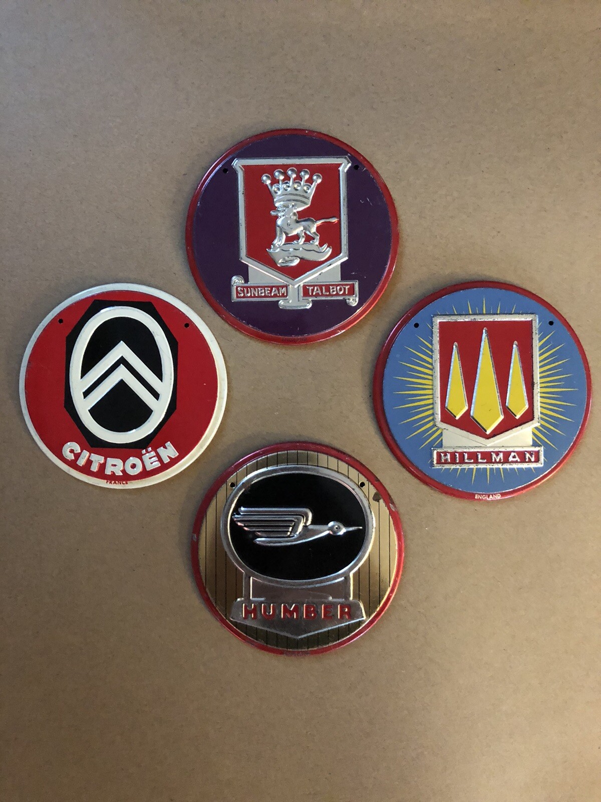 1950s Wheaties European Car Emblems Promo Citroën Hillman Humber