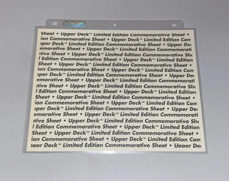 NFL 1992 Upper Deck Limited Edition Top Prospect PROMO SHEET #/8000 AUTHENTIC - Image 3 of 4