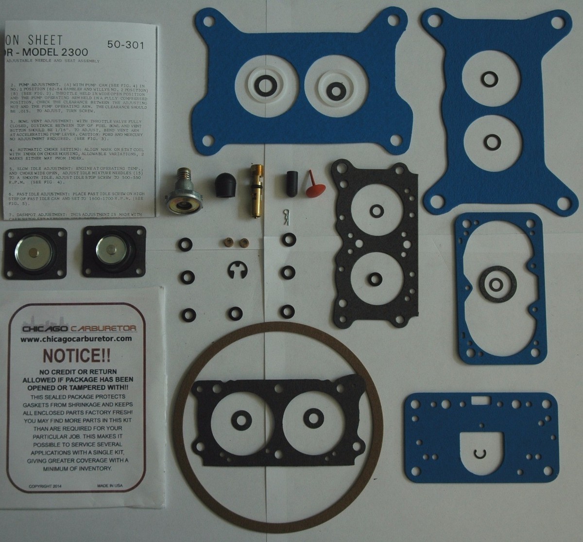 HOLLEY 7448 PERFORMANCE MODEL NO STICK BLUE CARBURETOR KIT 2300 2 