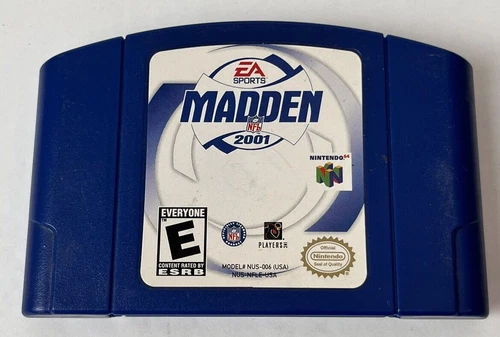 Nintendo 64 N64 Madden 2001 Game Blue Cartridge Only Tested & Working