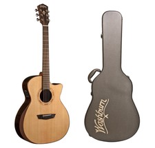 Washburn Comfort Grand Auditorium Acoustic-electric Cutaway Guitar + Case