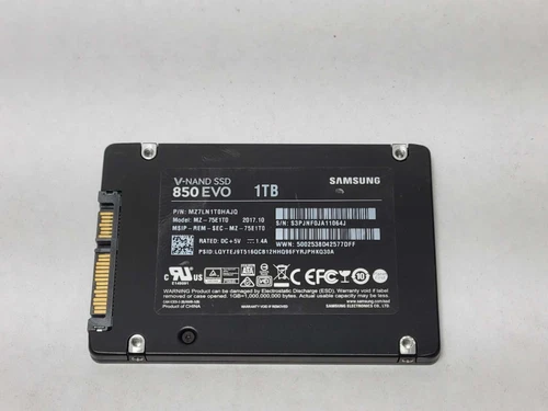 Samsung 850 EVO 1TB 2.5" SATA SSD Solid State Drive MZ-75E1T0 90% HEALTH - Afbeelding 2 van 3