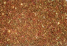 *Rare* Metallic Bright Gold Iris AB Antique Vintage Czech Glass Beads BB60-09