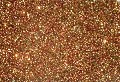 *Rare* Metallic Bright Gold Iris AB Antique Vintage Czech Glass Beads BB60-09