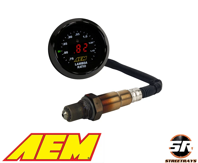 Controlador de calibre de banda ancha AEM 30-4110 GENUINO AFR O2 relación de combustible de aire 2 1/16" NUEVO Foto 2 de 4