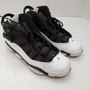 jordan 6 rings black white gym red