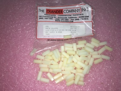 (43 PIECE LOT) 6C62HF4N, HEX STANDOFF NYLON,  6-32 X 5/8 X 1/4