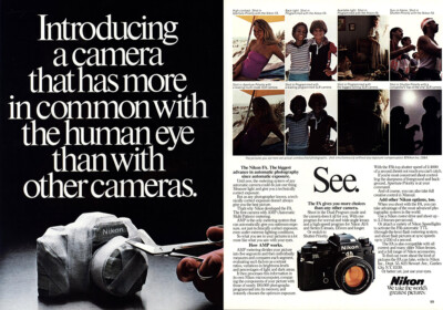 1984 Nikon FA: Camera That Has More in Common Vintage Print Ad | eBay
