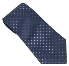 Altea Milano 100% Silk Tie Mens Blue Geometric Designer Italy Retail $65 NWT
