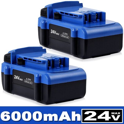2x For 24V Max Tools 6 Ah Lithium Ion Battery 1051230 KB624-03 KB524-03 KB424-03