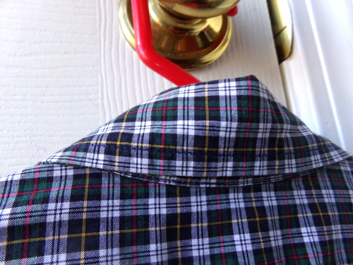 RALPH LAUREN Green PLAID Cotton Dress Shirt 4 Boys Red POLO Logo $55 Vtg - Picture 12 of 15