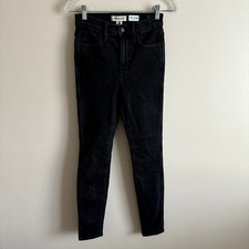 Madewell Women's Size 25 Black Stretch Denim 10" High Rise Skinny Jeans