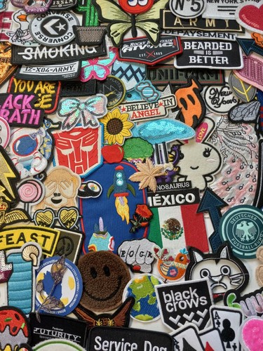 10 MIXED IRON on and SEW on patches. Huge patch lot ships USA free! Appliques - Picture 7 of 12