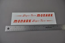 Monark Super Twin Bicycle Bike Tank Water Slide Decal Orange Fox Grips