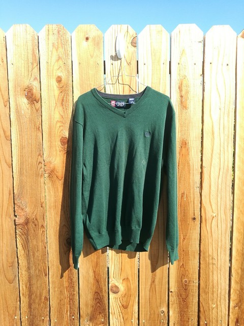 chaps green sweater