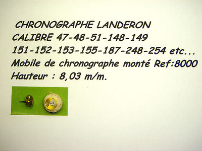 Mouvement De Chronographe Landeron Calibre 48 - Mobile - Pièce D'Occasion Pour Réparation
