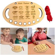 Learn Knot Training Board Portable Wooden Kno...