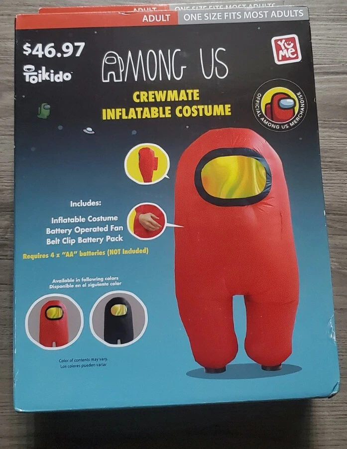 Amongst Us Imposter Sus Crewmate Inflatable Adult Costume Red | Standard