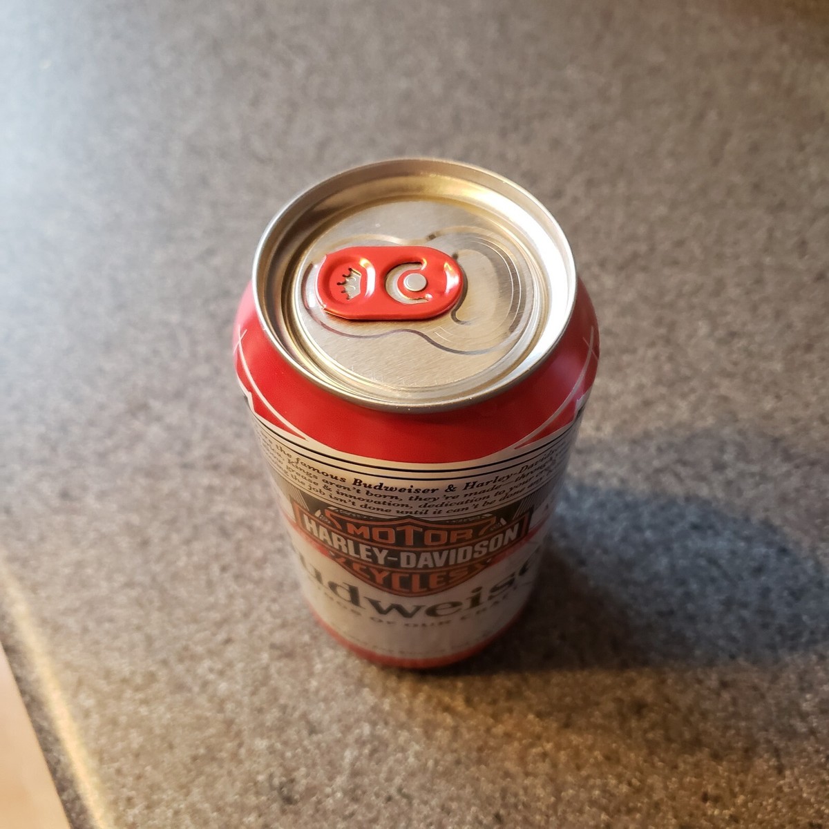 2023 BUDWEISER empty LIMITED EDITION beer can w tab HARLEY