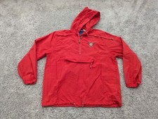 Vintage Catalina Collections Jacket Women's Medium Red Hooded Windbreaker