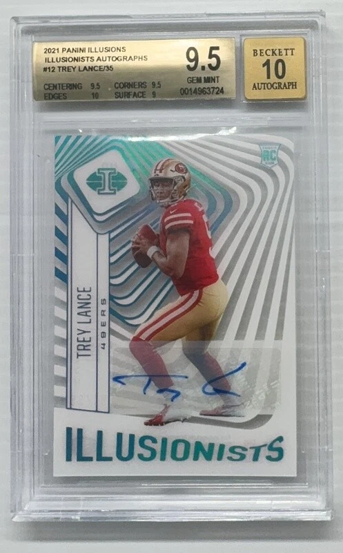 Trey Lance Panini Illusions Illusionists #ILL12 Autograph