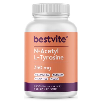 N-Acetyl L-Tyrosine 350mg (NALT)(120 Capsules)No Stearates-Non GMO-Gluten Free 