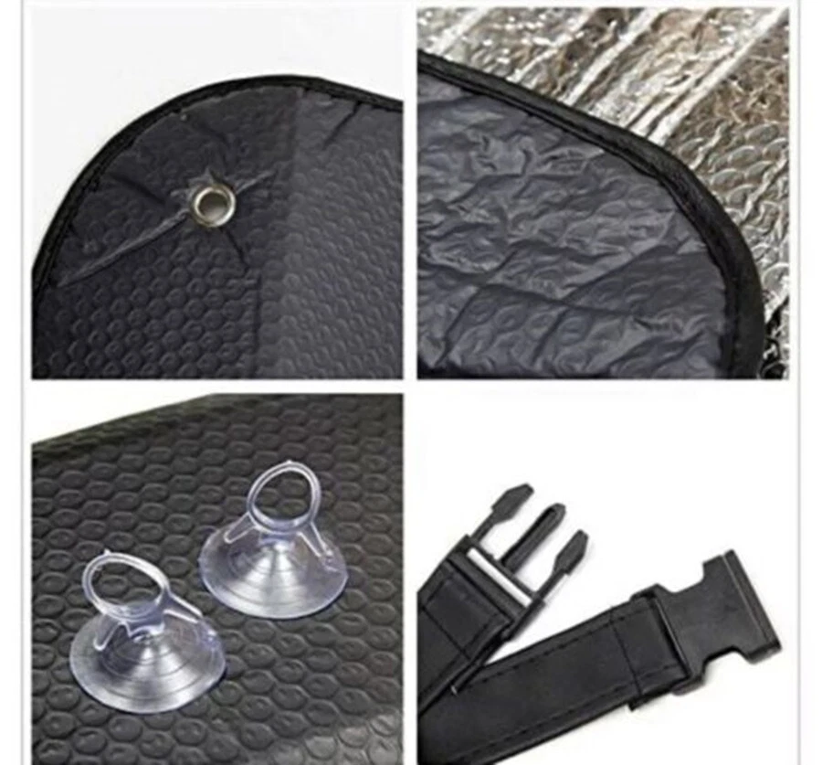 Parasol de coche ventana delantera parabrisas protector solar cubierta protección 5 capas grueso Foto 3 de 4