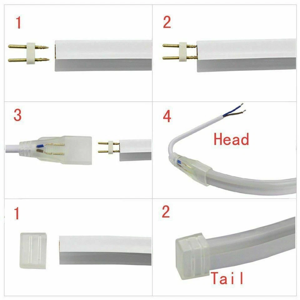 1~50m DIY LED Strip Neon Rope Lights SMD2835 Flexible Waterproof Lighting DC24V - Image 4 of 4