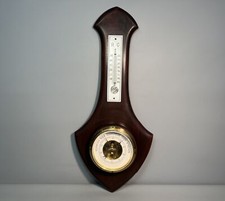 RC | Estación meteorológica barómetro y termómetro 47 cm | madera marrón | #G8