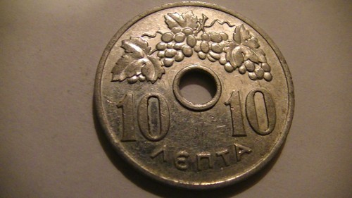 Moneda de aluminio de 10 leptas griega 1954 Paul I km# 78 - Imagen 9 de 9