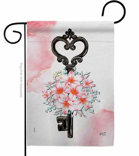 Key of Bouquet Garden Flag Valentines Spring Decorative Gift Yard House Banner - Picture 2 of 17
