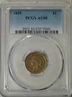1859 Indian cent, PCGS AU50