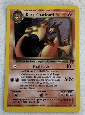 Dark Charizard 21/82   Team Rocket (Englisch, Vintage Pokémon Karte)