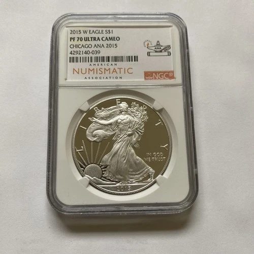 2015 W NGC PF70 Ultra Cameo Chicago ANA Rare Silver American Eagle