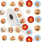 ?Red Fox Cartoon Cute Animal Novel Stickers Packaging Labels Cards & More 2.3cm