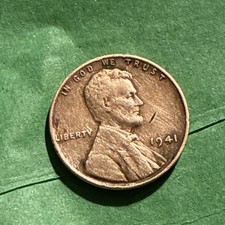 1941 Lincoln Wheat Small Cent Bronze Coin Philadelphia Circulated Km132