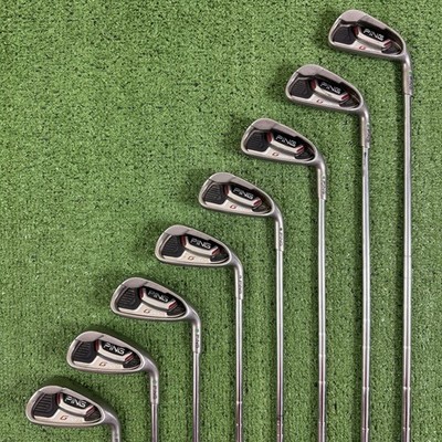 Ping G20 Iron Set 4-PW UW Green Dot CFS Stiff Flex Steel +1/2  Long