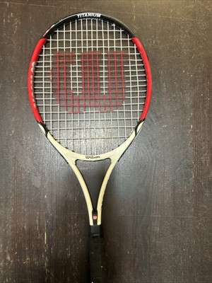 Wilson Roger Federer 23 inch 3 5/8'' Tennis Racket, White/Red, White Handle Kids