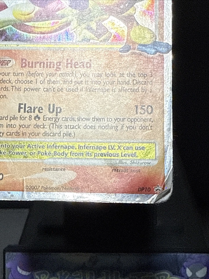 Pokemon CarId nfernal Lv.X DP10 Diamond Pearl Black Star Promo Holo Promo Played - Image 4 of 4