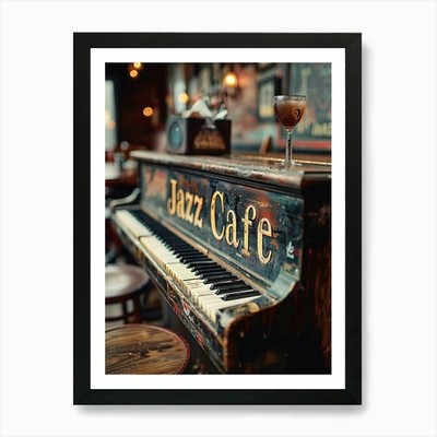 Jazz Cafe 1 Kunstdruck gerahmt Wandbild Poster Leinwanddruck Bild