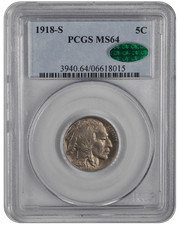 1918-S Buffalo PCGS CAC MS 64