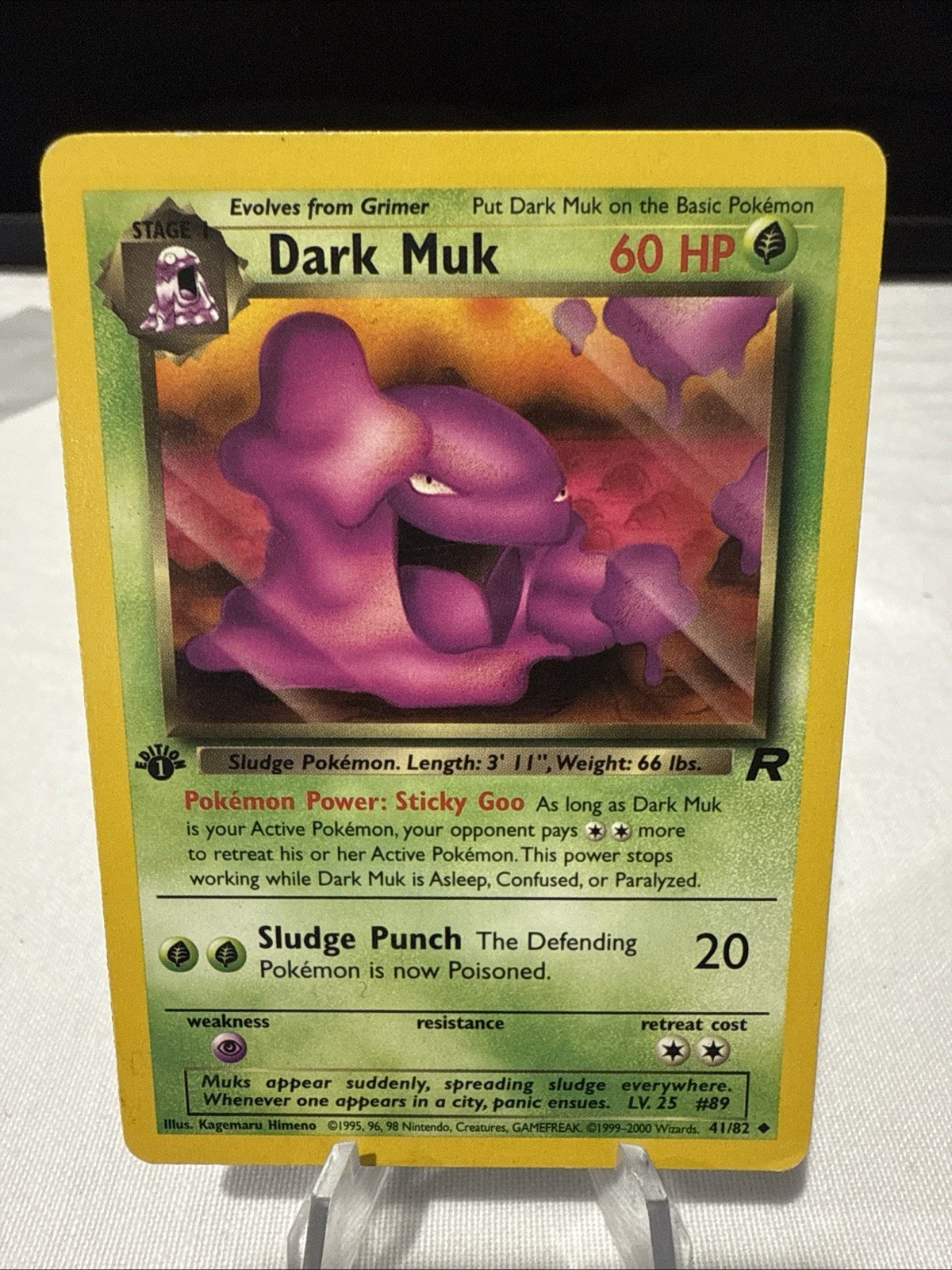 DARK MUK Pokemon Card - 1st Edition - Team Rocket - 41/82 - NM