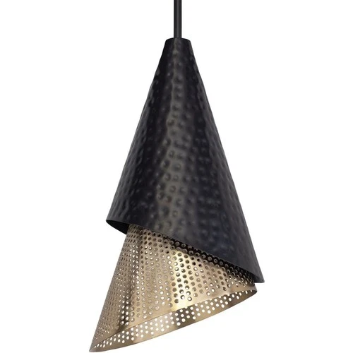 Uttermost 21624 Apollo Mini Pendant Matte Black and Matte Gold - Picture 4 of 9