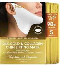 MAREE V Line Lifting Mask with 24K Gold - Deep Collagen Jawline Shaper Mask w...