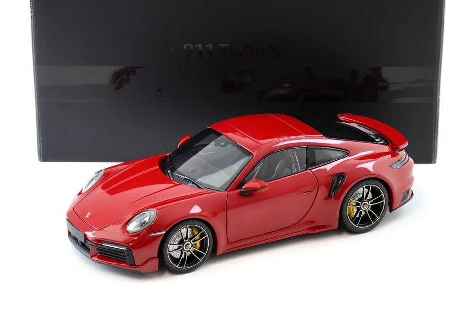 1:18 Minichamps Porsche 911 (992) Turbo S Coupe Sport Design 2021 red